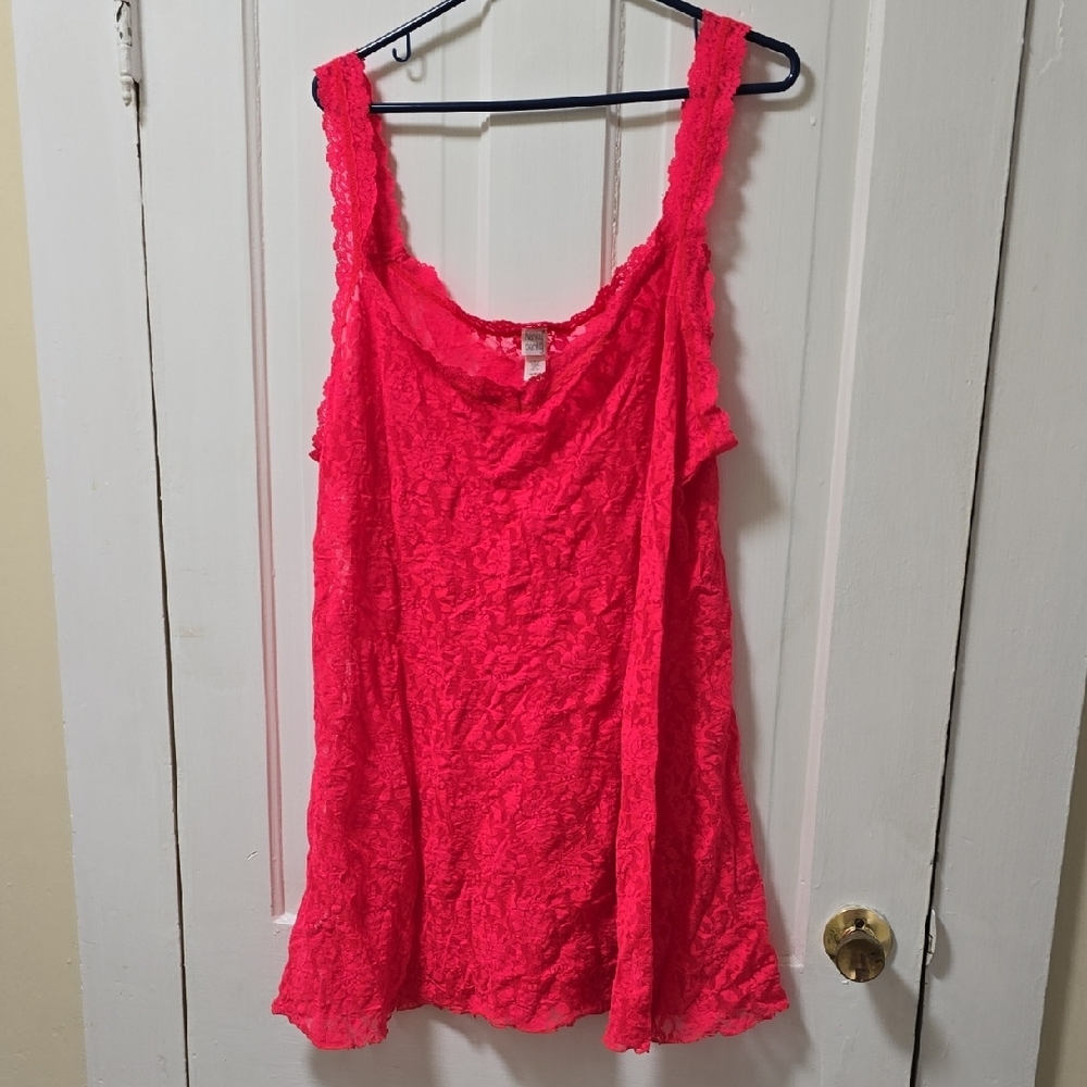 Women's Pink Lace Tank Top 016